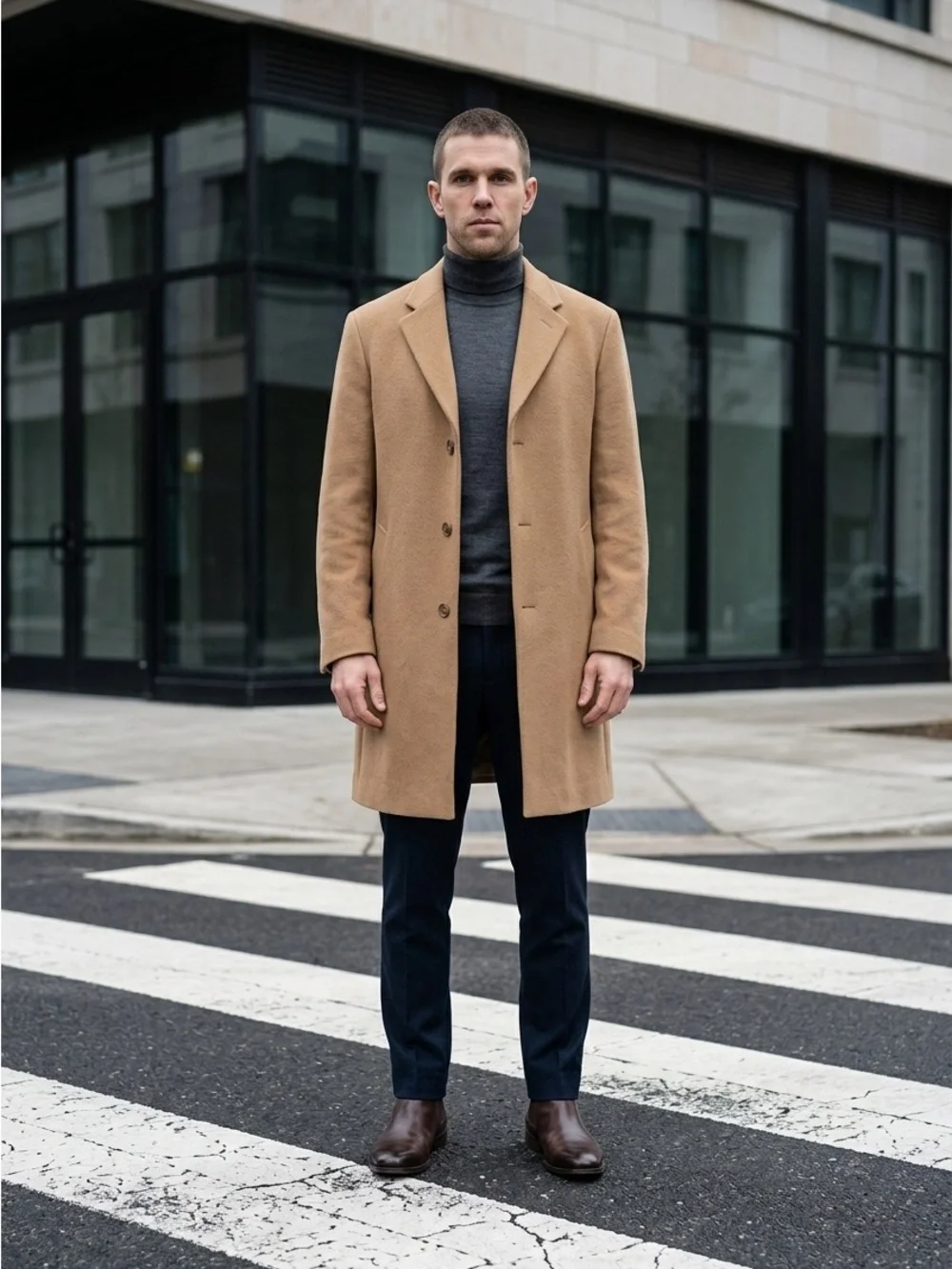 Jos. A. Bank Camel Wool Pea Coat